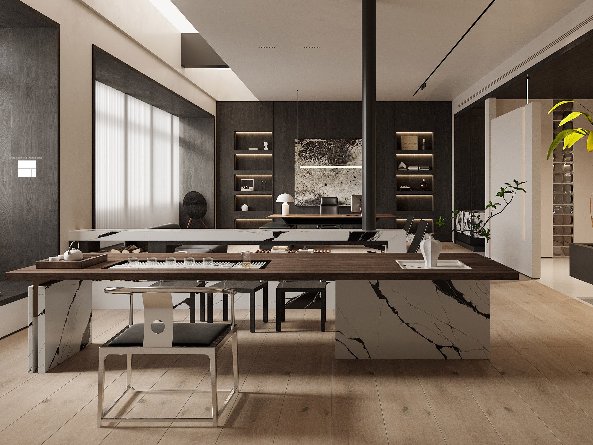 蚌埠企业优选！合肥半山装饰打造高端办公楼空间美学(图5)