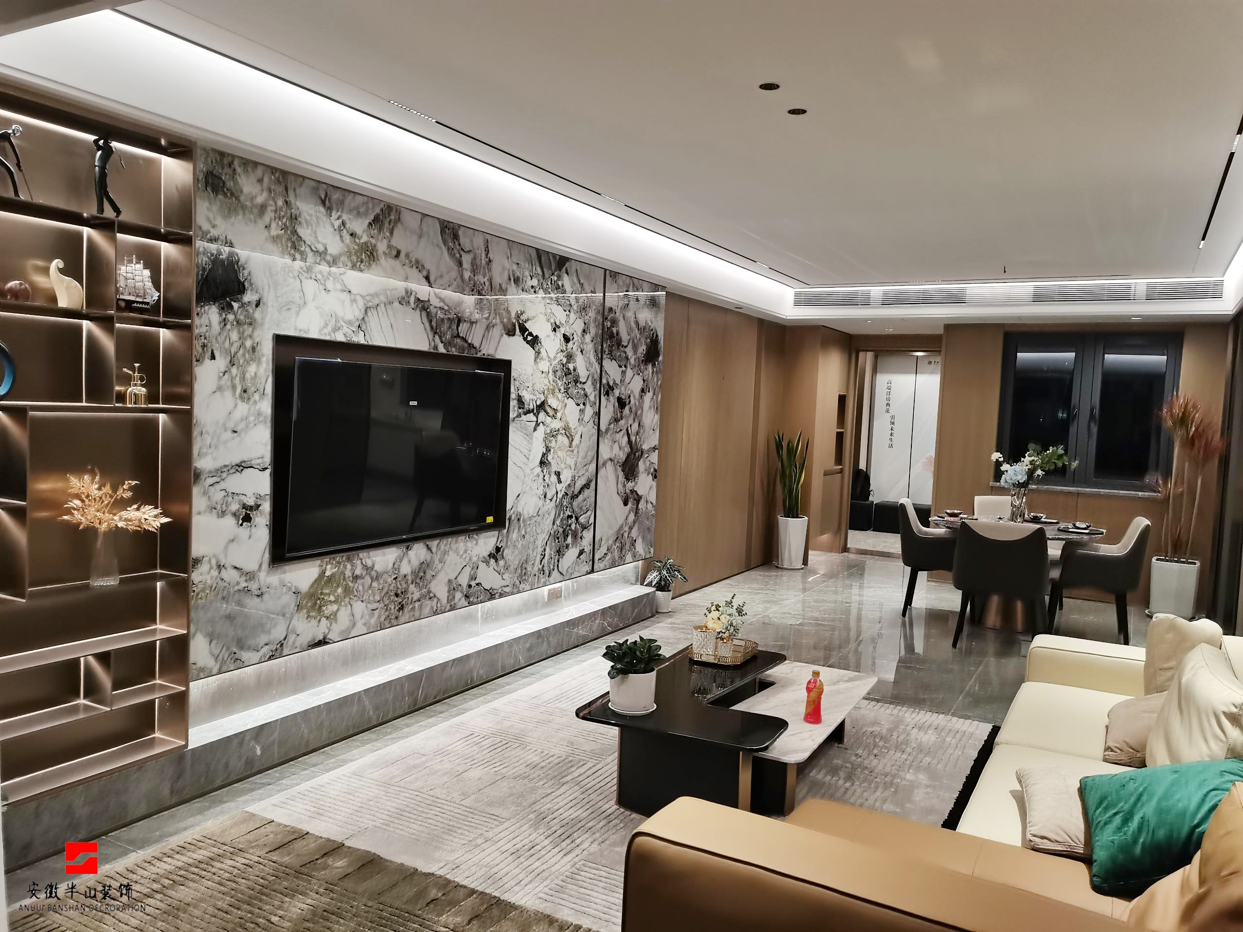 淮北华松房地产有限公司蘭墅香汐样板间装饰工程(图5)