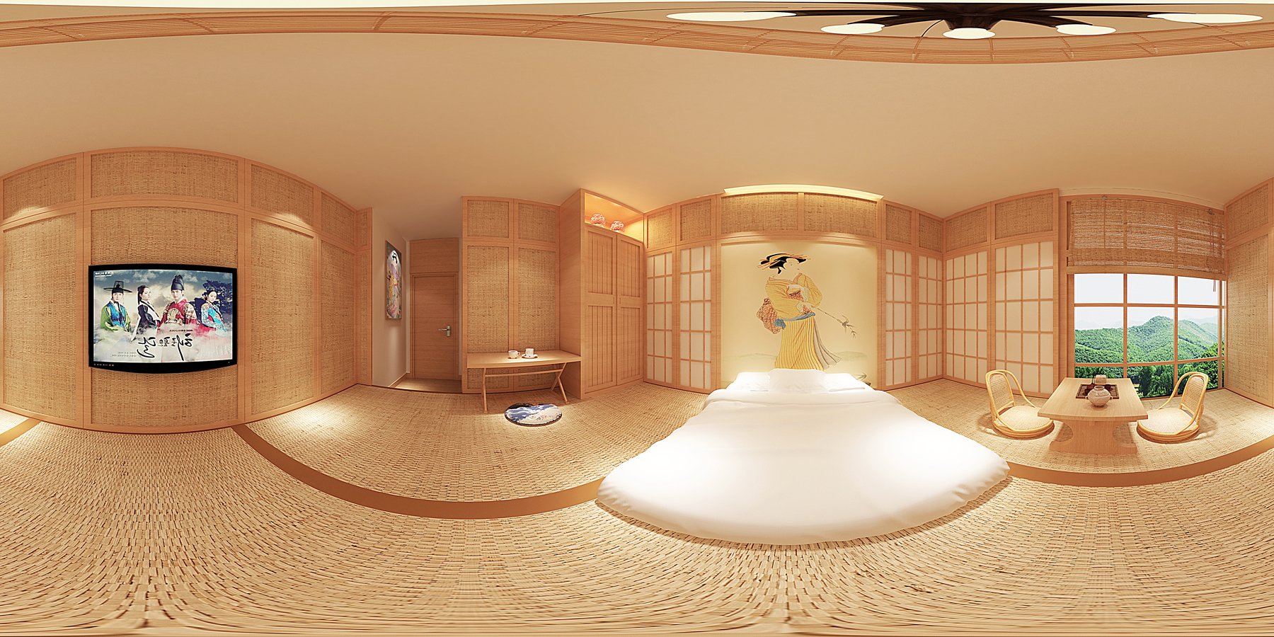 黄山太平湖独栋日式民宿设计装修(图3)