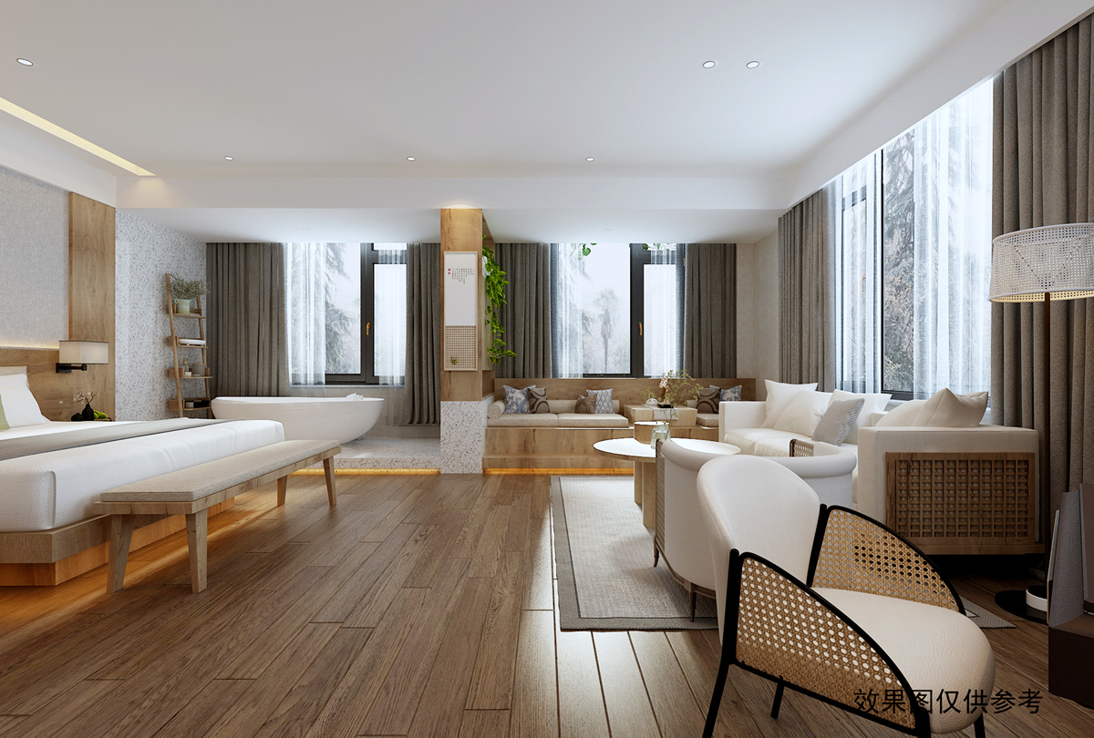 厵村CG02民宿现代套房装修(图5)