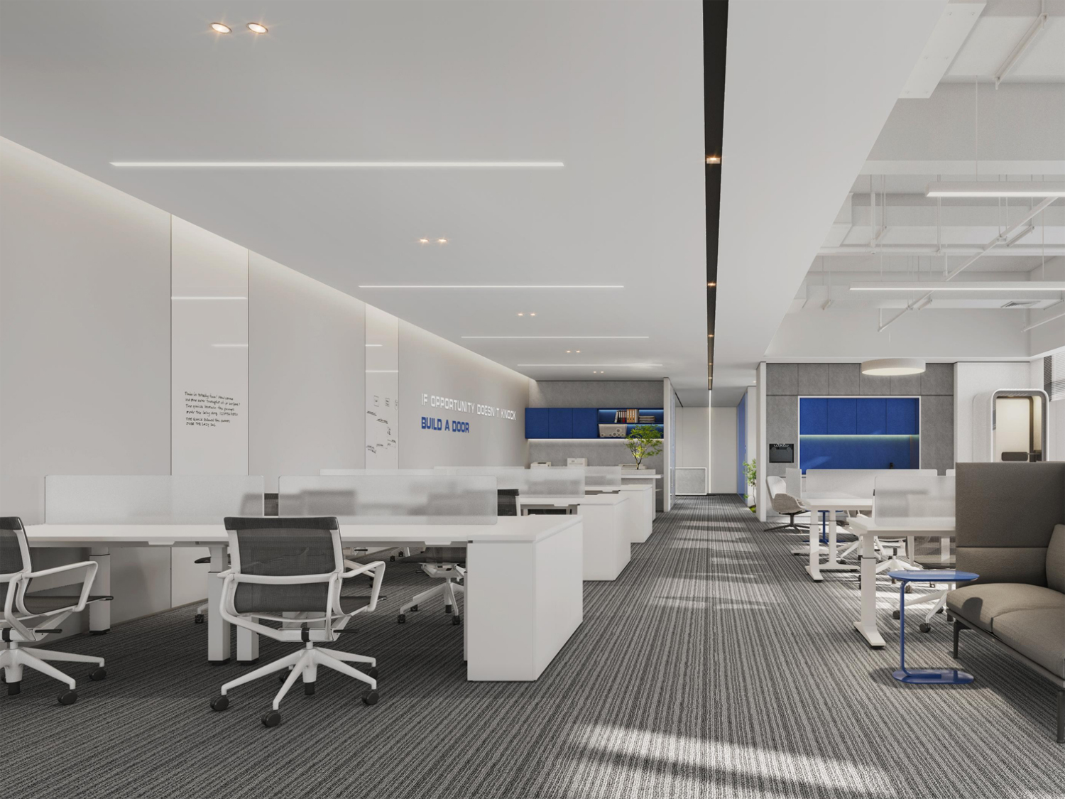 合肥2000平方现代风科技公司办公室装修设计(图1)