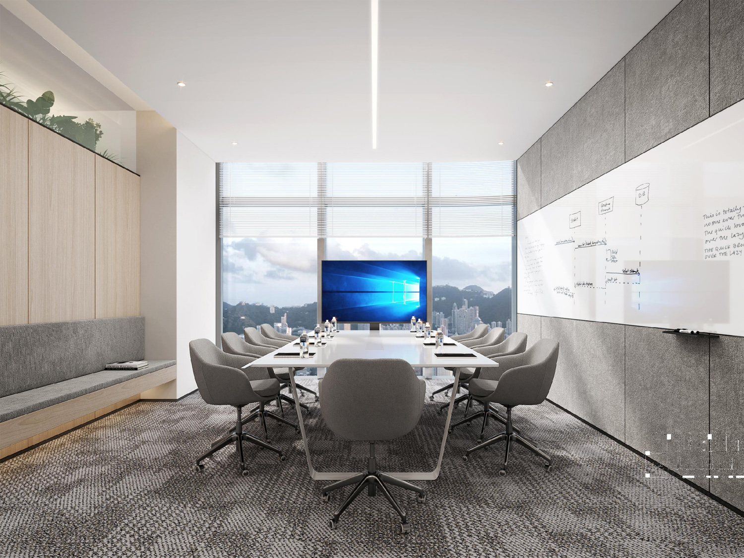 安徽合肥1000平方简约风办公室装修设计案例(图3)