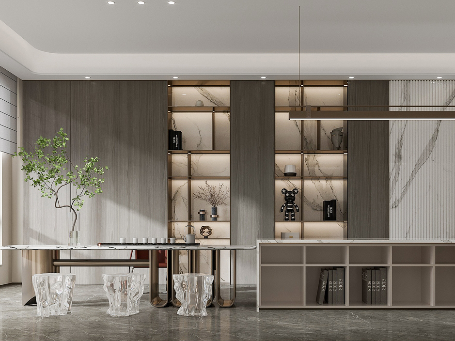 “现代轻奢・流动美学”   高端企业办公室装修设计项目(图2)