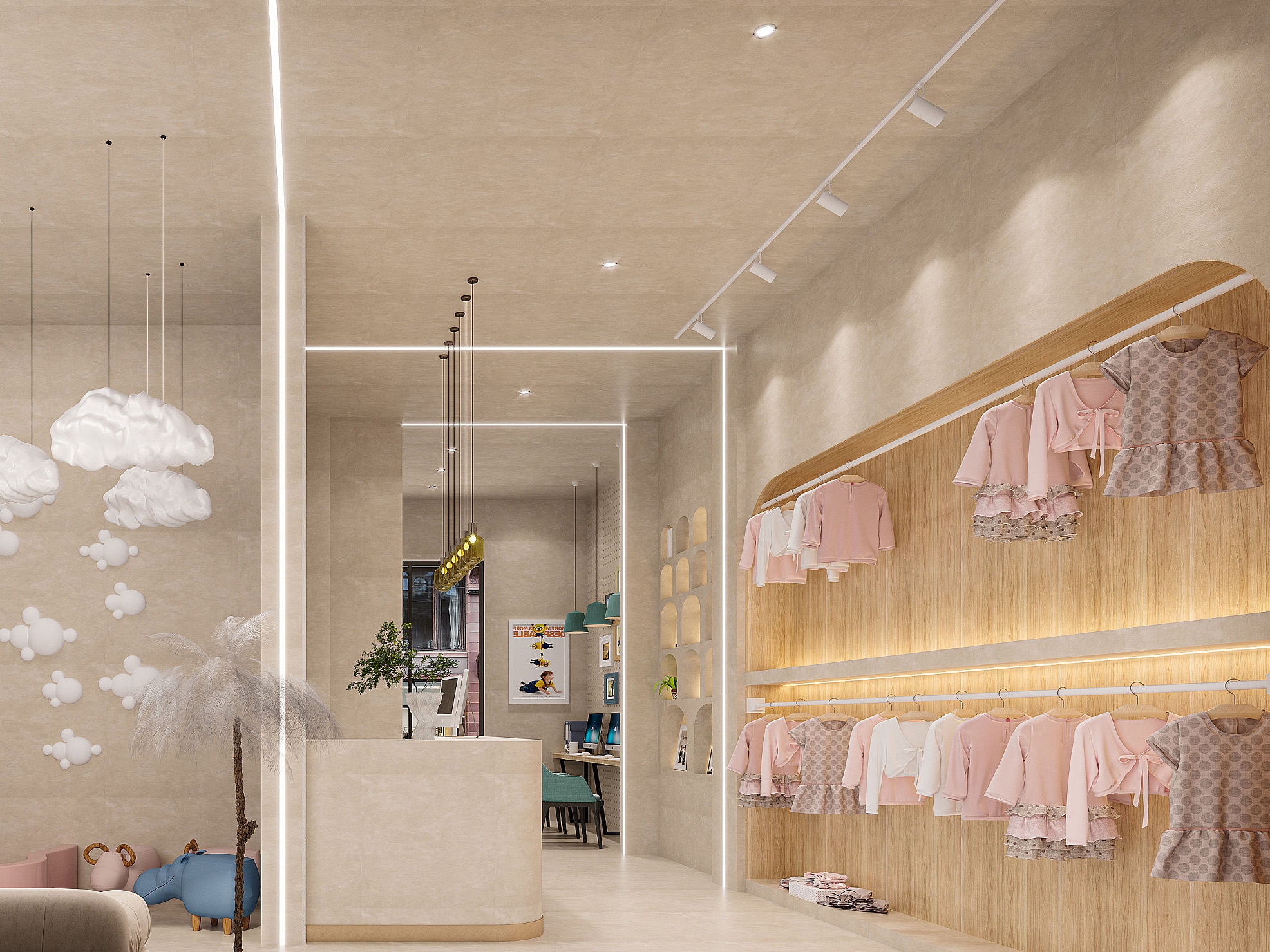 瑶海区300平儿童摄影工作室装修设计项目(图2)