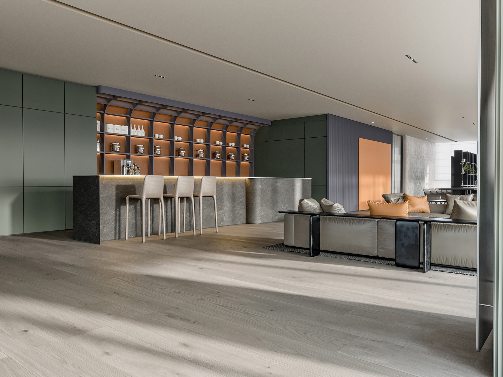 合肥高新区400平简约轻奢风小型办公室装修设计项目(图3)