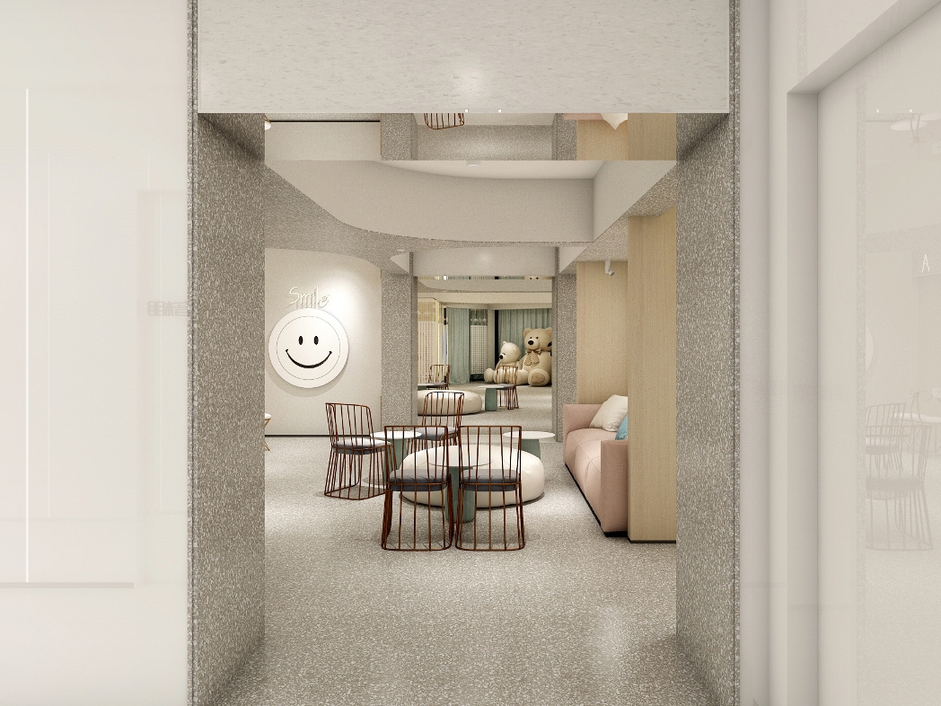 合肥300平方现代原木风儿童摄影工作室办公室装修设计项目(图1)