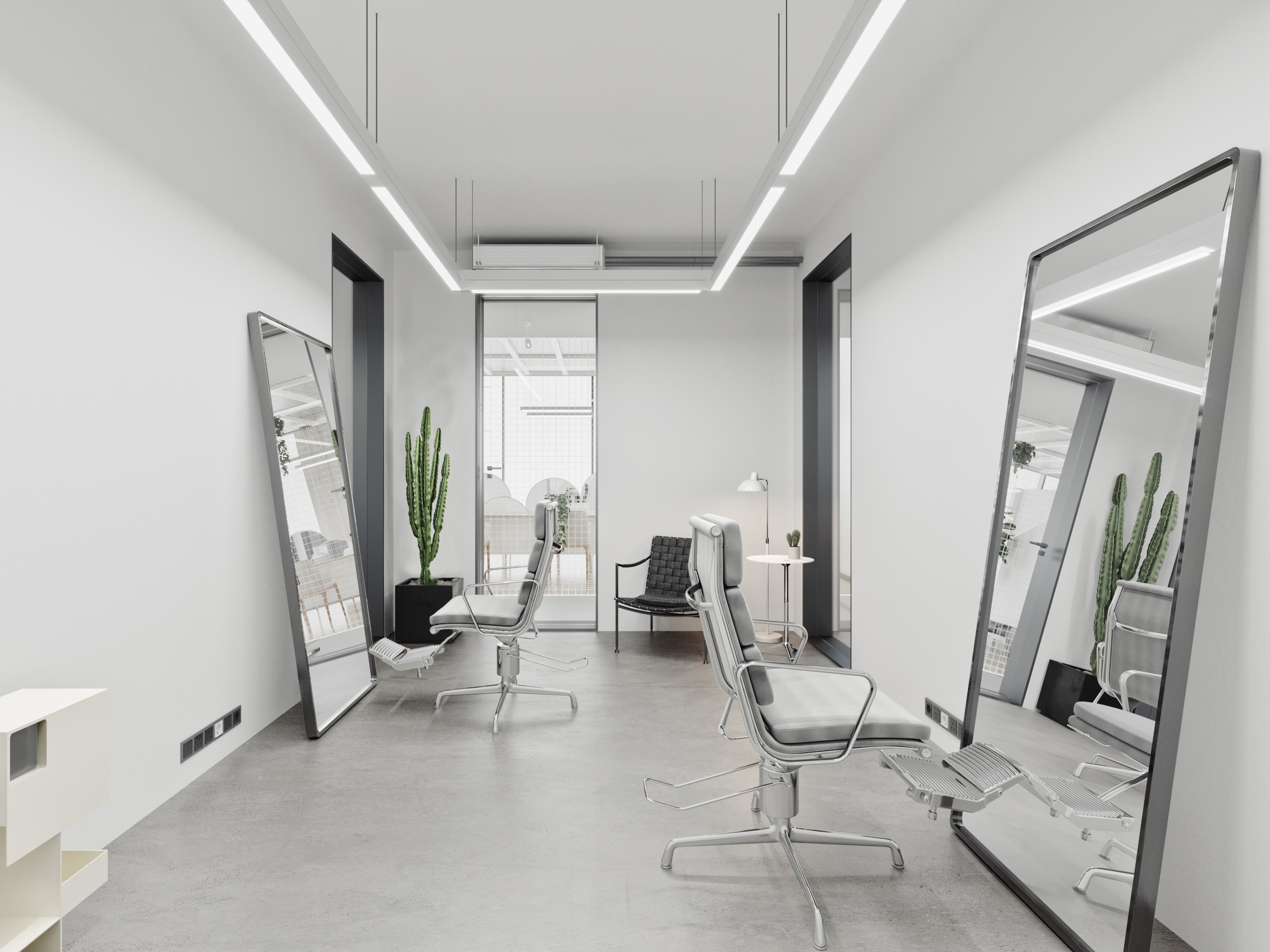 合肥200平方现代极简风造型工作室装修设计项目(图2)