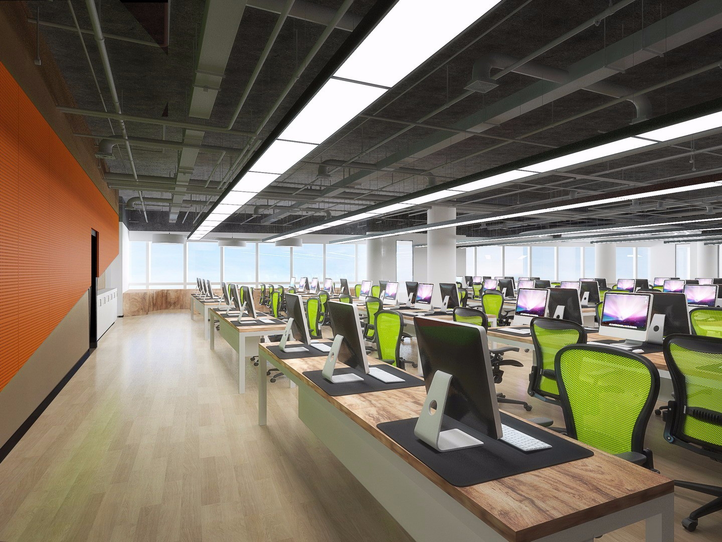 合肥1500平现代科技风办公室装修设计项目(图1)