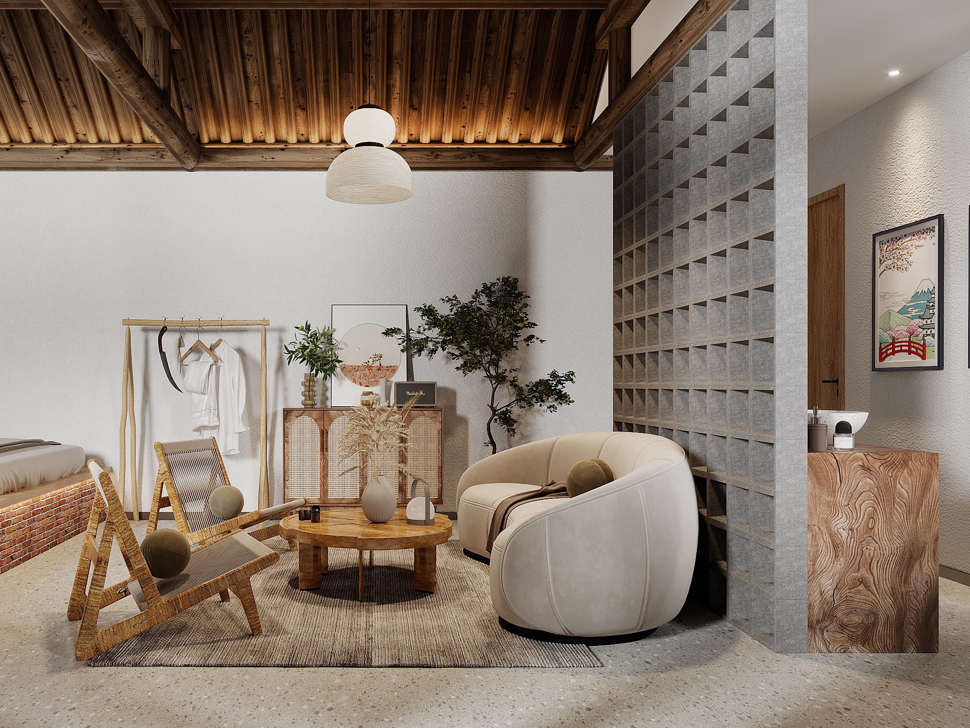 芜湖500平自然复古乡野民宿装修设计项目(图3)