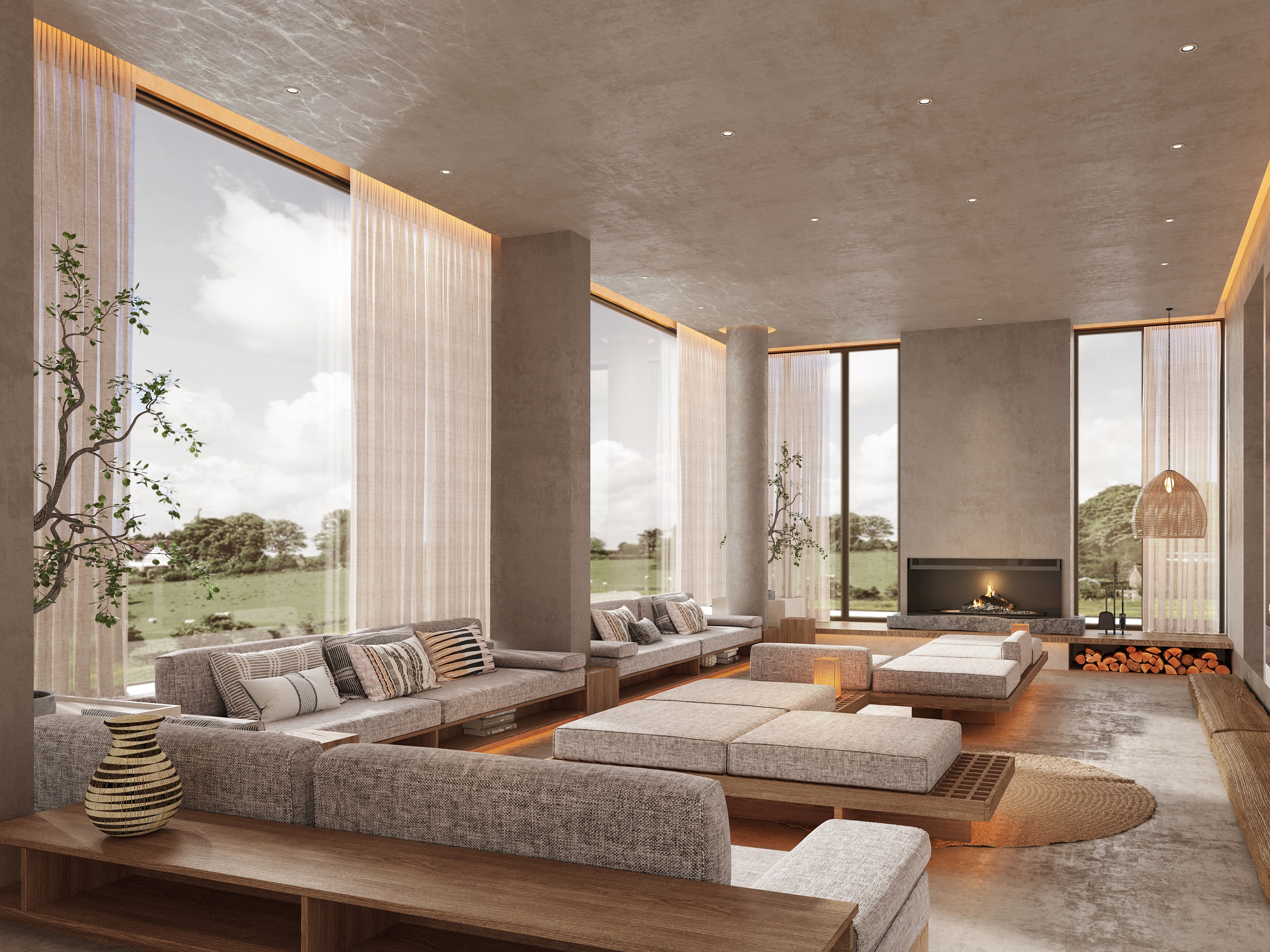 淮北特色侘寂风精品民宿装修设计项目(图3)