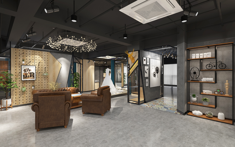 合肥200平方工业风婚纱摄影店装饰装修设计(图3)